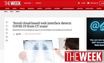 Novel cloud-based web interface detects COVID-19 from CT scans